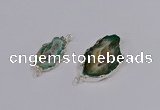 NGC1090 18*25mm - 25*35mm freeform druzy agate gemstone connectors