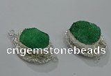 NGC1119 22*30mm - 25*35mm freeform druzy agate connectors wholesale