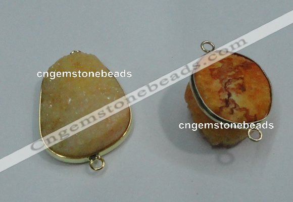 NGC12 20*30mm - 25*35mm freeform druzy agate connectors