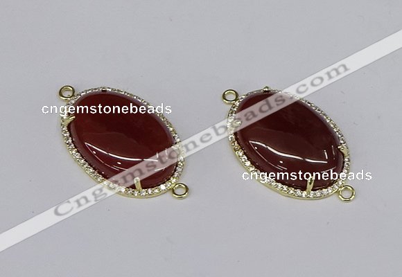 NGC1204 22*30mm oval agate gemstone connectors wholesale