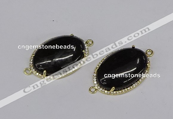 NGC1208 22*30mm oval agate gemstone connectors wholesale