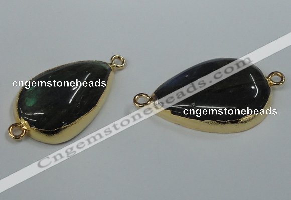 NGC123 18*25mm - 22*30mm flat teardrop labradorite connectors