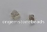 NGC1241 10*12mm - 14*15mm freefrom druzy agate connectors wholesale