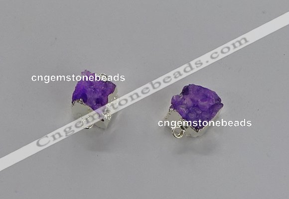NGC1243 10*12mm - 14*15mm freefrom druzy agate connectors wholesale