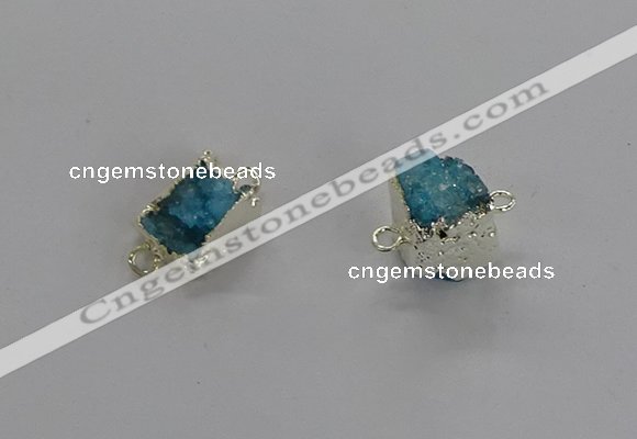 NGC1245 10*12mm - 14*15mm freefrom druzy agate connectors wholesale