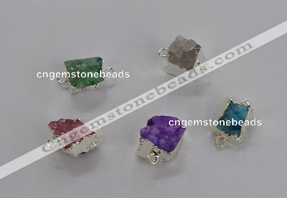 NGC1248 10*12mm - 14*15mm freefrom druzy agate connectors wholesale