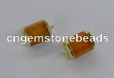 NGC1261 15*20mm faceted tube agate gemstone connectors wholesale