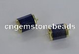 NGC1266 15*20mm faceted tube agate gemstone connectors wholesale