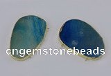 NGC1283 45*75mm - 55*80mm freeform agate gemstone connectors