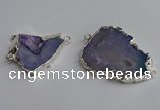 NGC1291 25*35mm - 35*45mm freeform druzy agate connectors