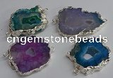 NGC1298 25*35mm - 35*45mm freeform druzy agate connectors