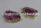 NGC1303 25*35mm - 35*45mm freeform druzy agate connectors