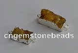 NGC1311 10*14mm - 12*16mm rectangle druzy agate connectors
