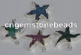 NGC1353 18*20mm - 20*22mm star druzy agate connectors