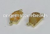 NGC1358 12*16mm - 18*25mm freeform druzy agate connectors