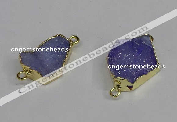 NGC1359 12*16mm - 18*25mm freeform druzy agate connectors