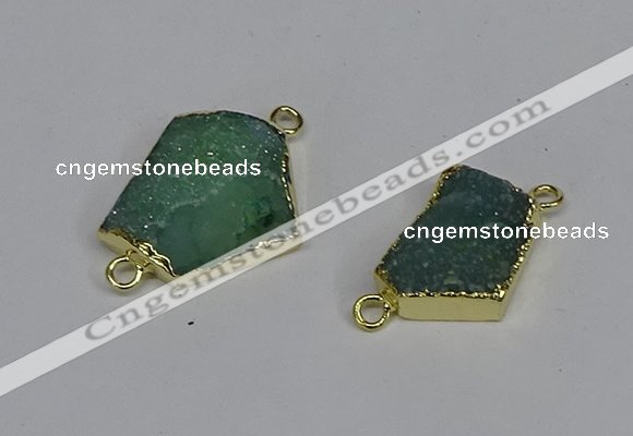 NGC1362 12*16mm - 18*25mm freeform druzy agate connectors