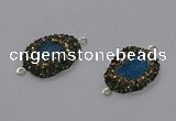 NGC1378 18*25mm freeform druzy agate gemstone connectors