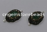 NGC1379 18*25mm freeform druzy agate gemstone connectors