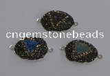 NGC1398 18*25mm freeform druzy agate connectors wholesale