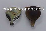 NGC1441 40*55mm - 45*60mm Fox-head agate gemstone connectors