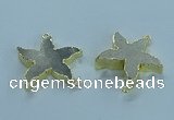 NGC1444 28mm - 30mm starfish fossil coral connectors wholesale