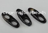 NGC148 17*27mm oval agate gemstone connectors wholesale