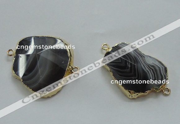 NGC150 22*30mm - 30*40mm freeform botswana agate connectors