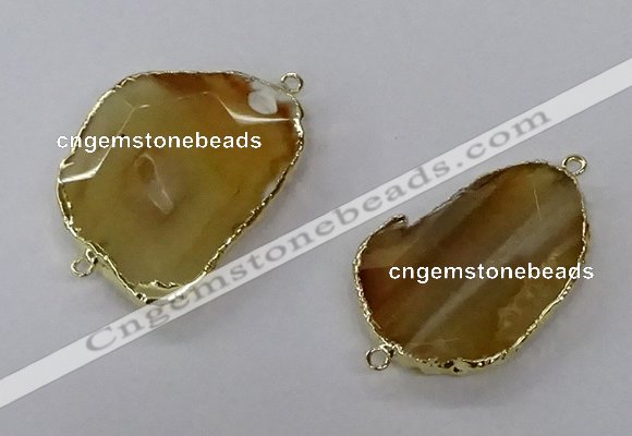 NGC1505 25*35mm - 35*40mm freeform druzy agate connectors