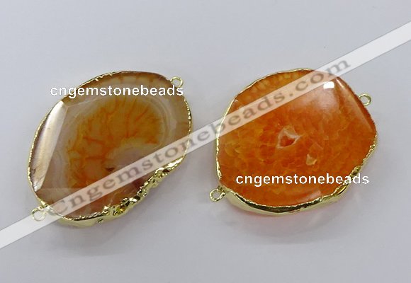 NGC1506 25*35mm - 35*40mm freeform druzy agate connectors