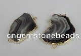 NGC151 25*40mm - 35*50mm freeform botswana agate connectors