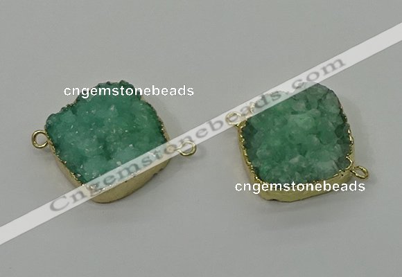 NGC1598 20mm - 22mm diamond druzy quartz connectors wholesale