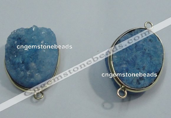 NGC16 20*30mm - 25*35mm freeform druzy agate connectors