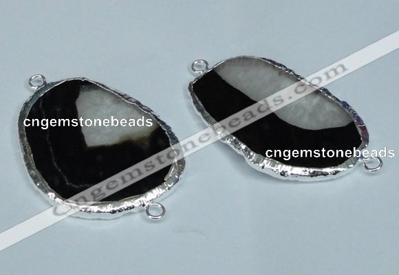 NGC160 30*40mm - 40*50mm freeform druzy agate connectors