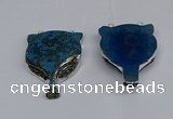 NGC1704 40*55mm - 45*60mm Fox-head agate gemstone connectors