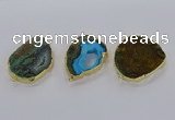 NGC1713 30*40mm - 40*45mm freeform opal gemstone connectors