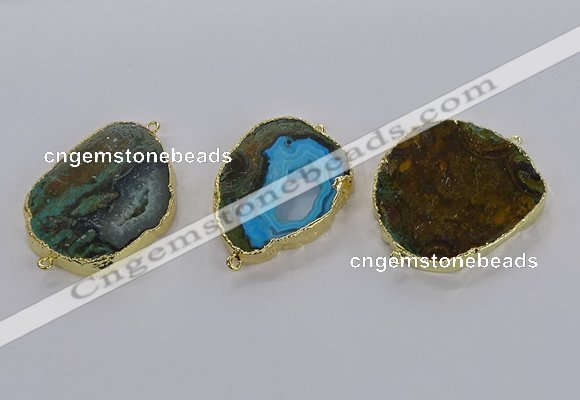 NGC1713 30*40mm - 40*45mm freeform opal gemstone connectors