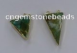 NGC1717 25*30mm - 25*40mm triangle agate gemstoen connectors