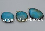 NGC1741 35*45mm - 40*50mm freeform agate gemstone connectors