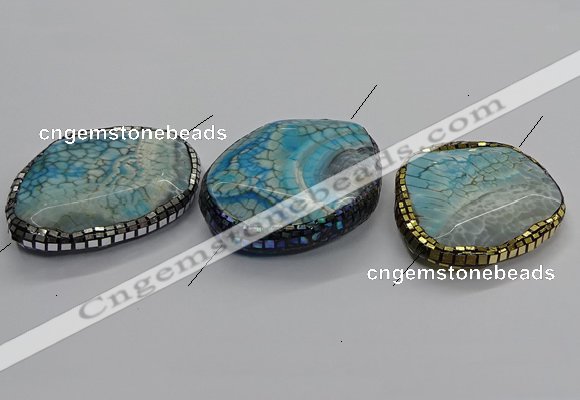 NGC1758 45*55mm - 45*60mm freeform agate connectors