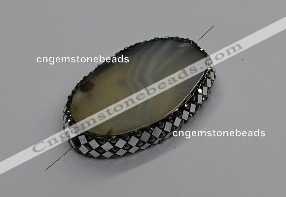 NGC1770 35*55mm - 40*60mm oval agate connectors wholesale