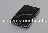 NGC1785 35*55mm - 40*60mm rectangle agate connectors wholesale