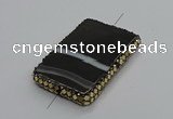 NGC1786 35*55mm - 40*60mm rectangle agate connectors wholesale