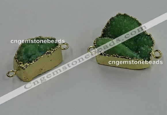 NGC1795 15*20mm - 22*30mm freeform druzy agate connectors