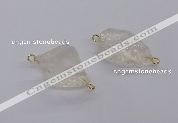 NGC1800 18*25mm - 22*30mm nuggets white crystal connectors