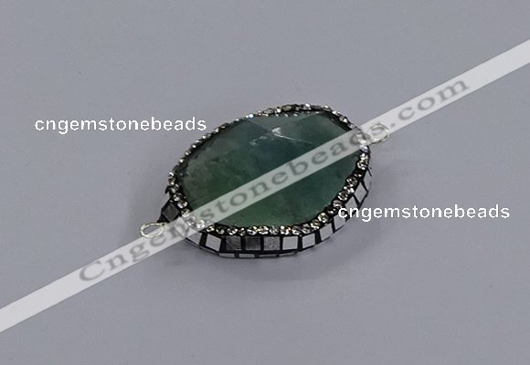 NGC1805 20*25mm - 25*30mm faceted freeform fluorite connectors