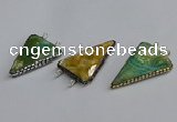 NGC1839 30*35mm - 30*40mm triangle agate connectors wholesale