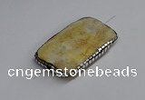 NGC1880 30*40mm - 30*45mm rectangle agate gemstone connectors