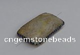 NGC1882 30*40mm - 30*45mm rectangle agate gemstone connectors