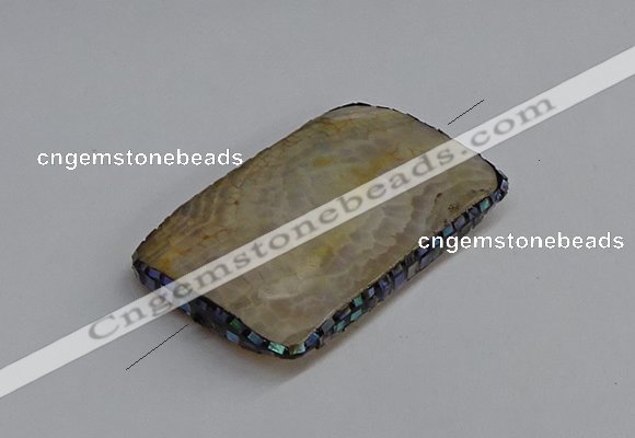 NGC1882 30*40mm - 30*45mm rectangle agate gemstone connectors